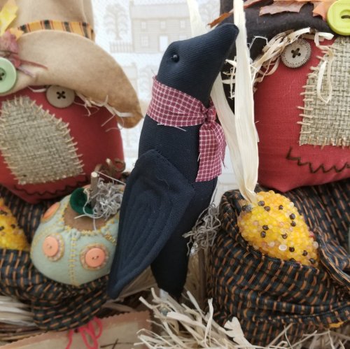 Scarecrow in a Basket (Black with Orange flecks)   