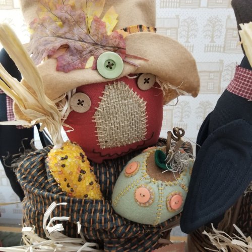 Scarecrow in a Basket (Black with Orange flecks)   