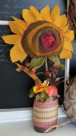 Sunflowers With Crochet Centers